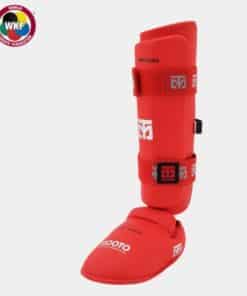 CANILLERA CON EMPEINE MOOTO OFICIAL WKF - ROJO